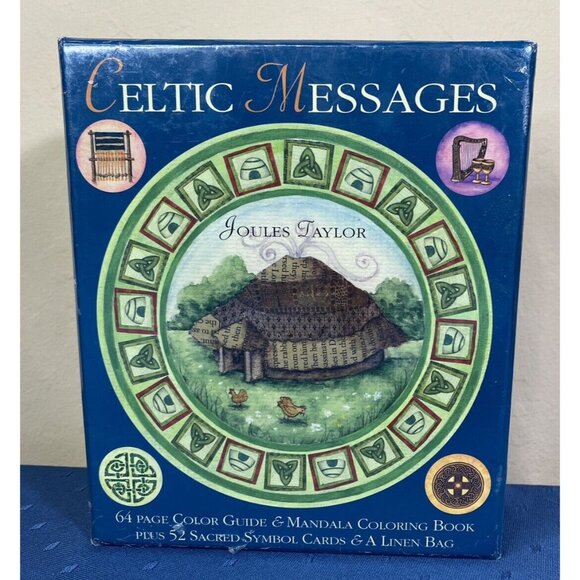 CELTIC MESSAGES Joules Taylor 64 Page Guide ~ Mandala Coloring Book ~ 52 Cards - Picture 1 of 4